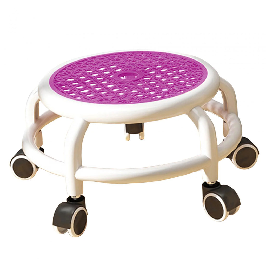 Violet Stool with Universal Wheels D56839