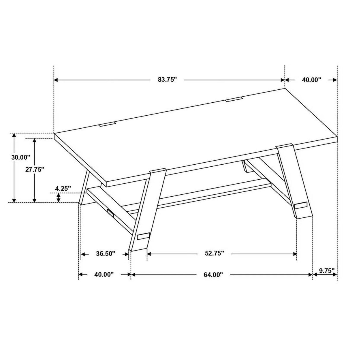 Brown 5-piece Wood Rectangular Dining Table Set X3480