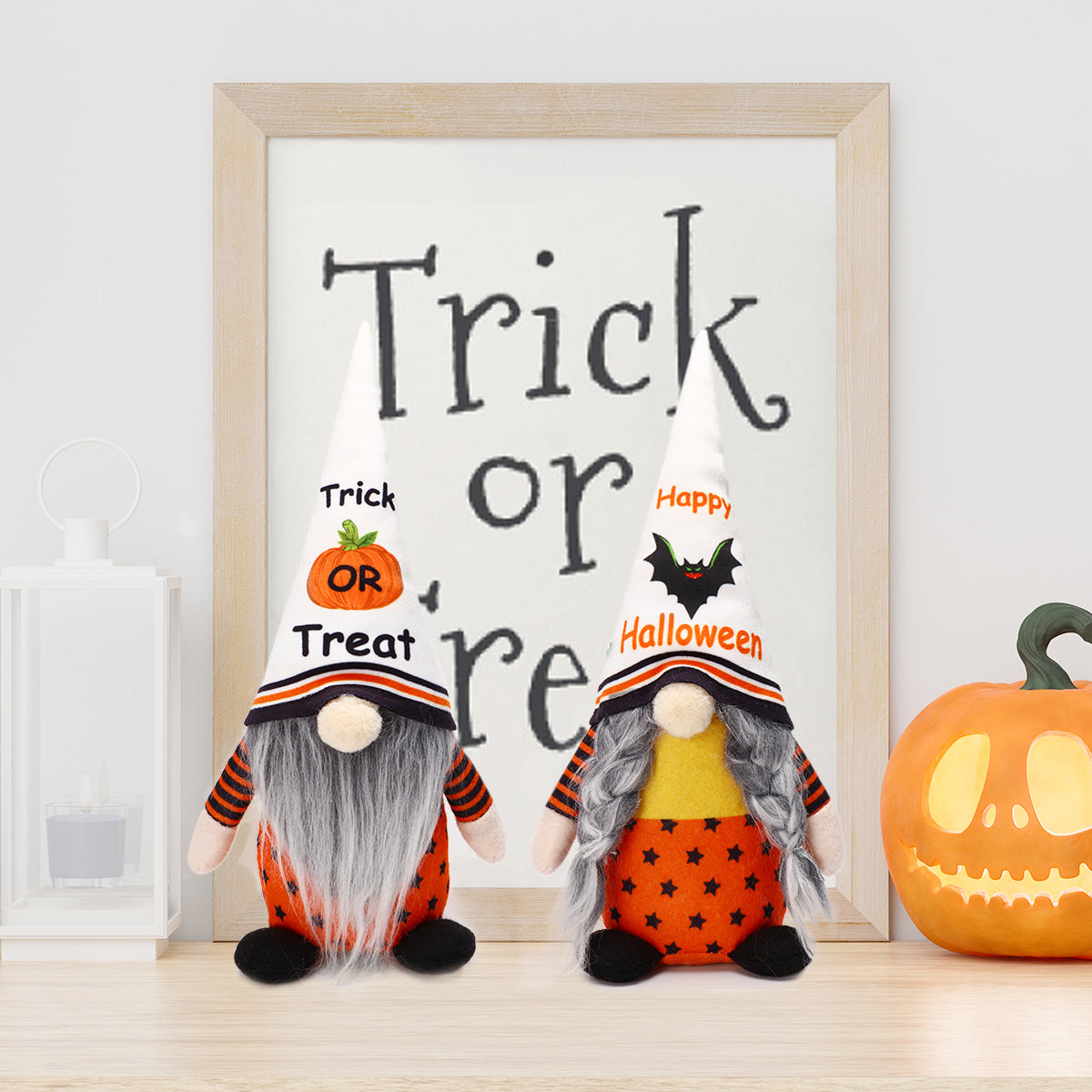 Set of 2 Halloween Gnome Plush Doll G3411