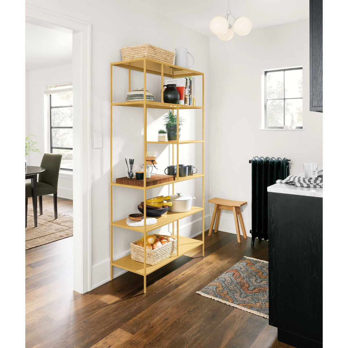 Modern Bookcase 15d 36W 72H in Saffron B468