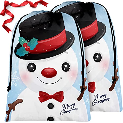 Extra Large Reusable Christmas Drawstring Gift Bags Z52834
