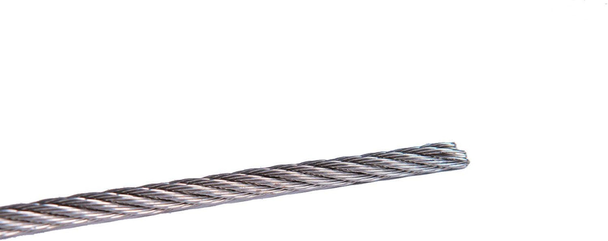 1/8” 7x7 Marine Grade Stainless Steel Semi-Flexible Cable, 250-Foot Spool P347