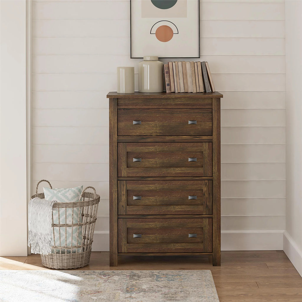 4 Drawer Weathered Oak Dresser L604