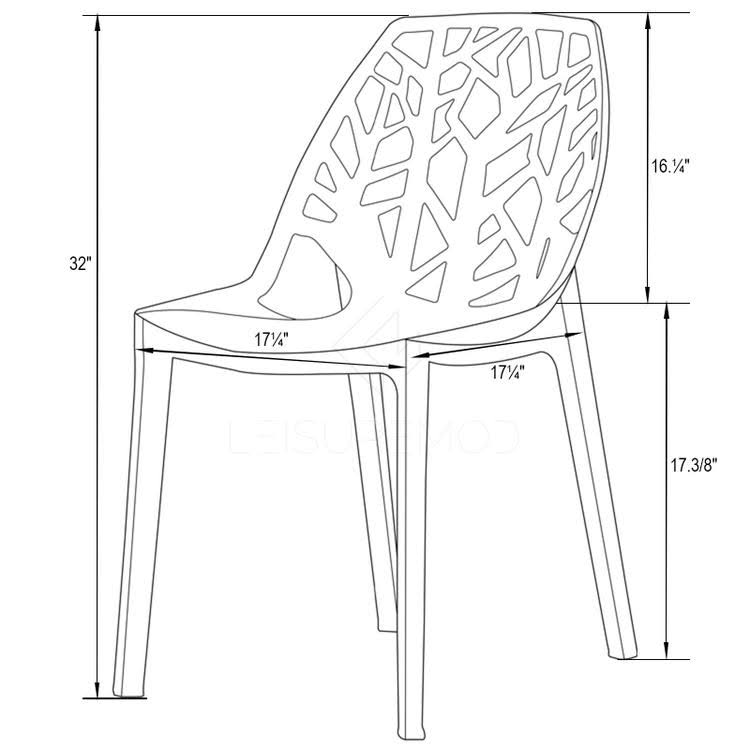 Transparent Red Dining Chair, Set of 2 I884792