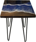 Natural Edge Epoxy Resin Wood Coffee Table Hairpin Legs I606306