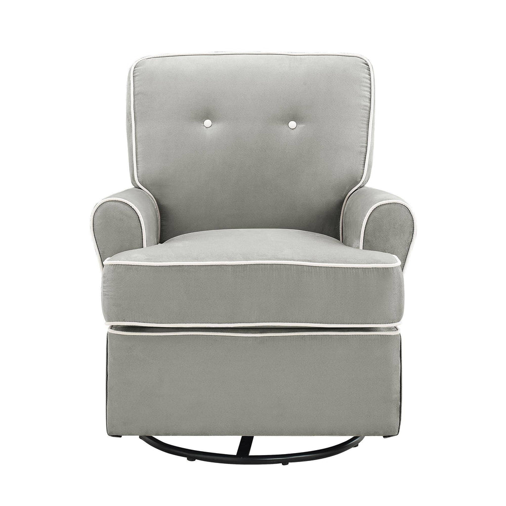 Grey Nursery Swivel Glider Chair Y176292
