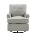 Grey Nursery Swivel Glider Chair Y176292