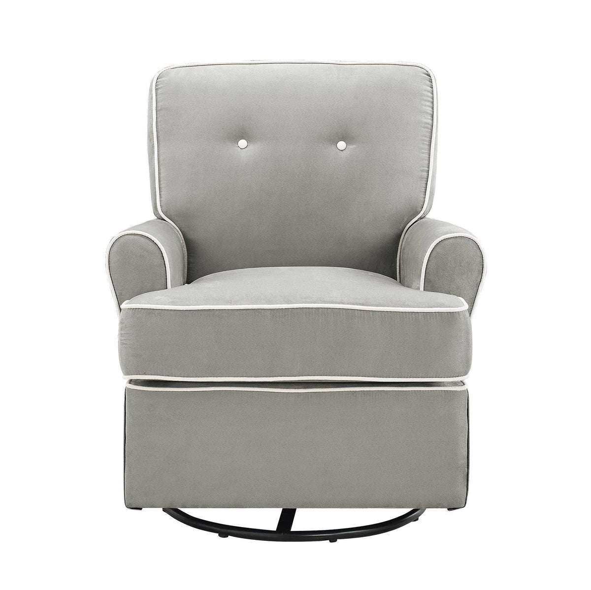 Grey Nursery Swivel Glider Chair Y176292
